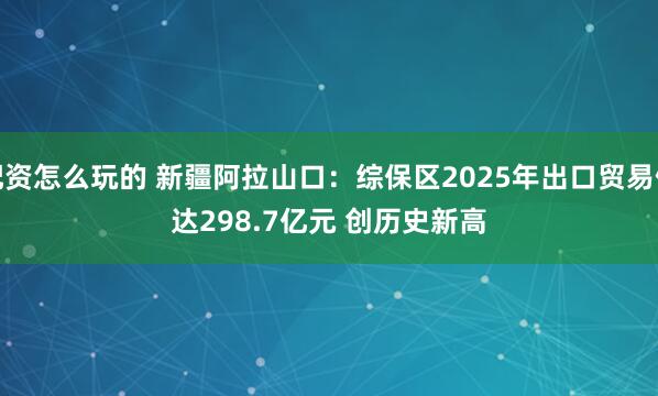 配资怎么玩的 新疆阿拉山口：综保区2025年出口贸易值达298.7亿元 创历史新高